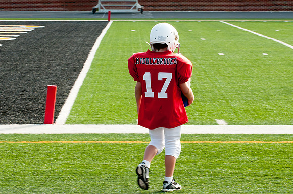 Taking the field at Grisham Stadium.